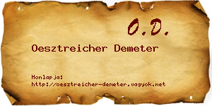 Oesztreicher Demeter névjegykártya